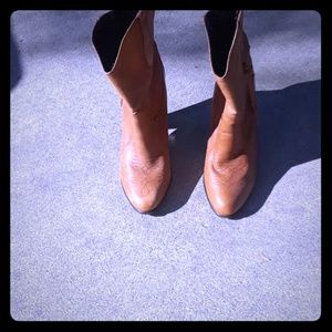 Tan booties